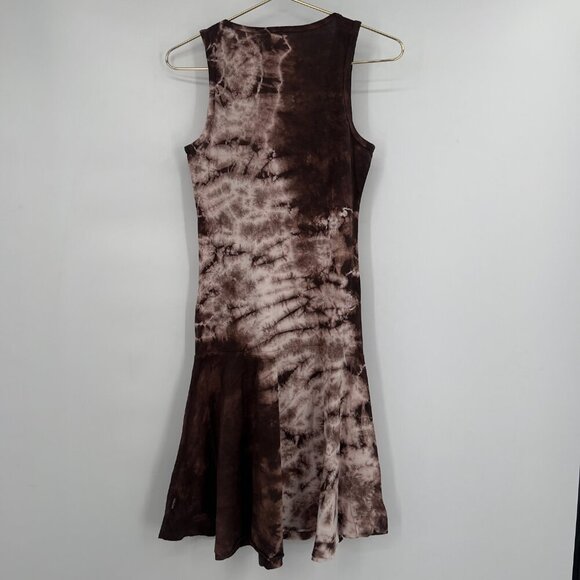 PrAna Ashlyn Sleeveless Tie-Dye Cotton Mini Dress in Espresso – Size M NWT - Picture 4 of 11